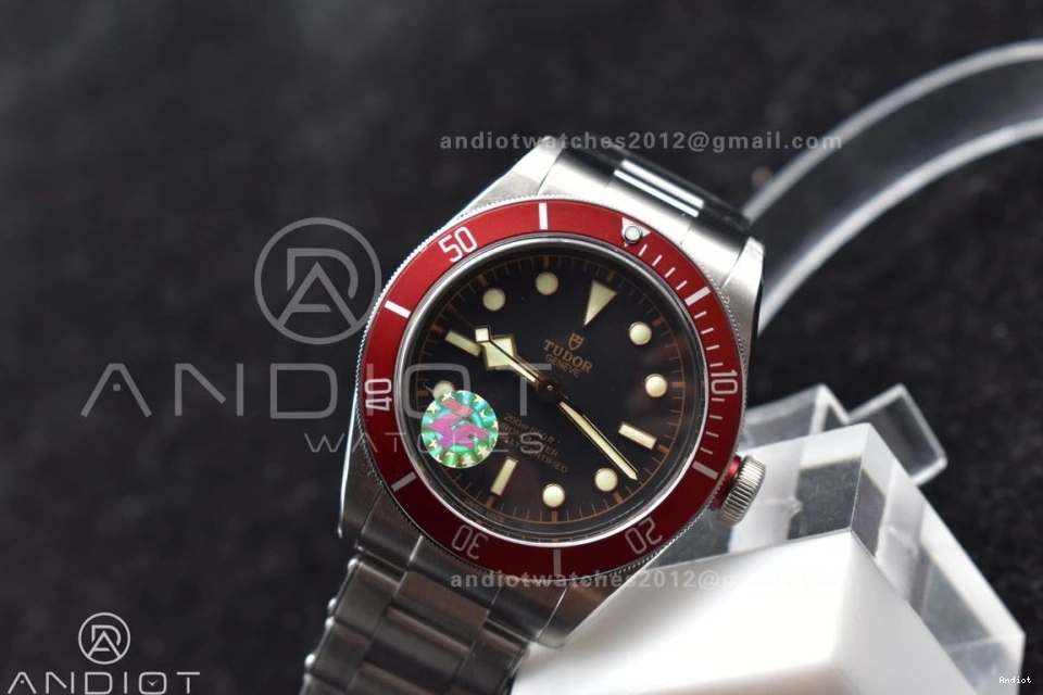 888 Sleek Bay Best ZF Red A 1:1 Bezel Bracelet Edition Heritage Black SS on 0822